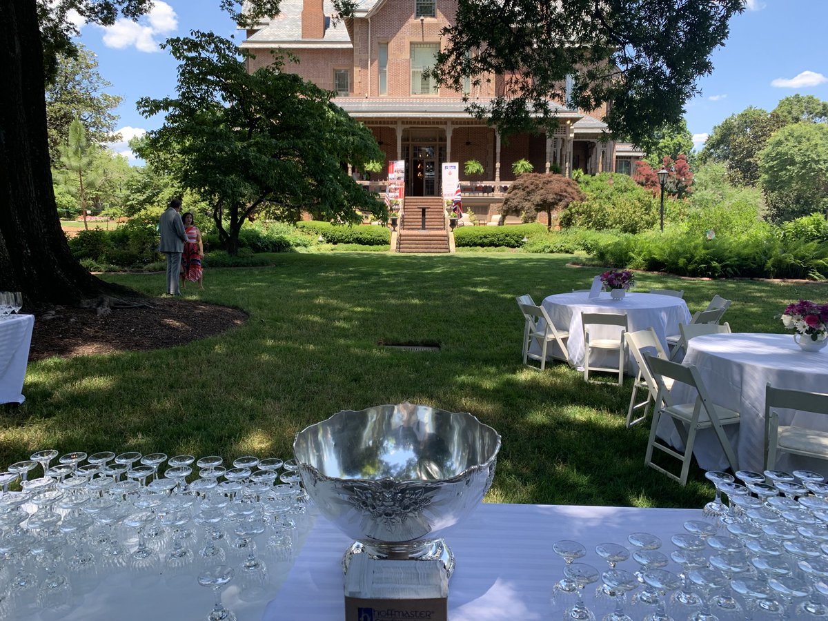 JustinSosne's tweet photo. Getting set up for Queen Elizabeth II’s Platinum Jubilee celebration today at the ⁦@NC_Governor⁩’s mansion. More photos on the way! ⛲️⁦@StauntonUK⁩ ⁦@UKinAtlanta⁩ ⁦@triangleBABCNC⁩ ⁦@BABCCarolinas⁩ https://t.co/lez9DrVuVK