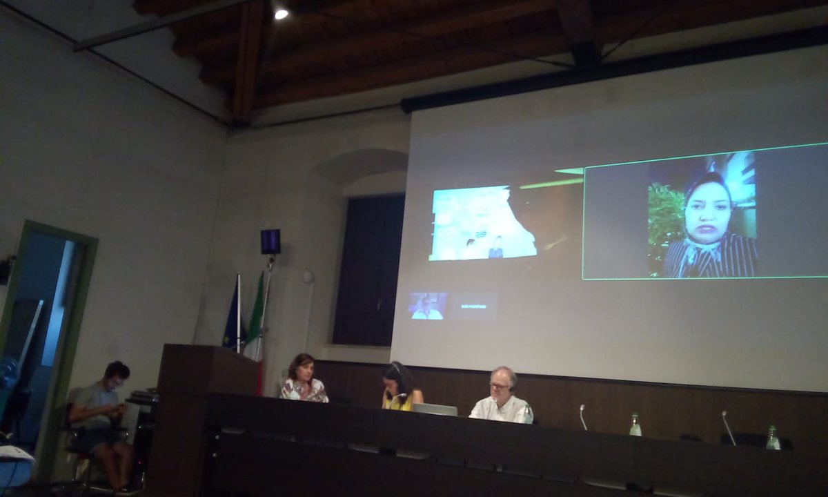 InfoRac's tweet photo. Now Lorenza Babbini at flagship debat "Water in the Mediterranean: disputed and disappearing" #Festival of #Meditteranean #Citizens #BarcelonaConvention #Act4Med #MedDialogue #FCM22 https://t.co/2u4xLcZOf0