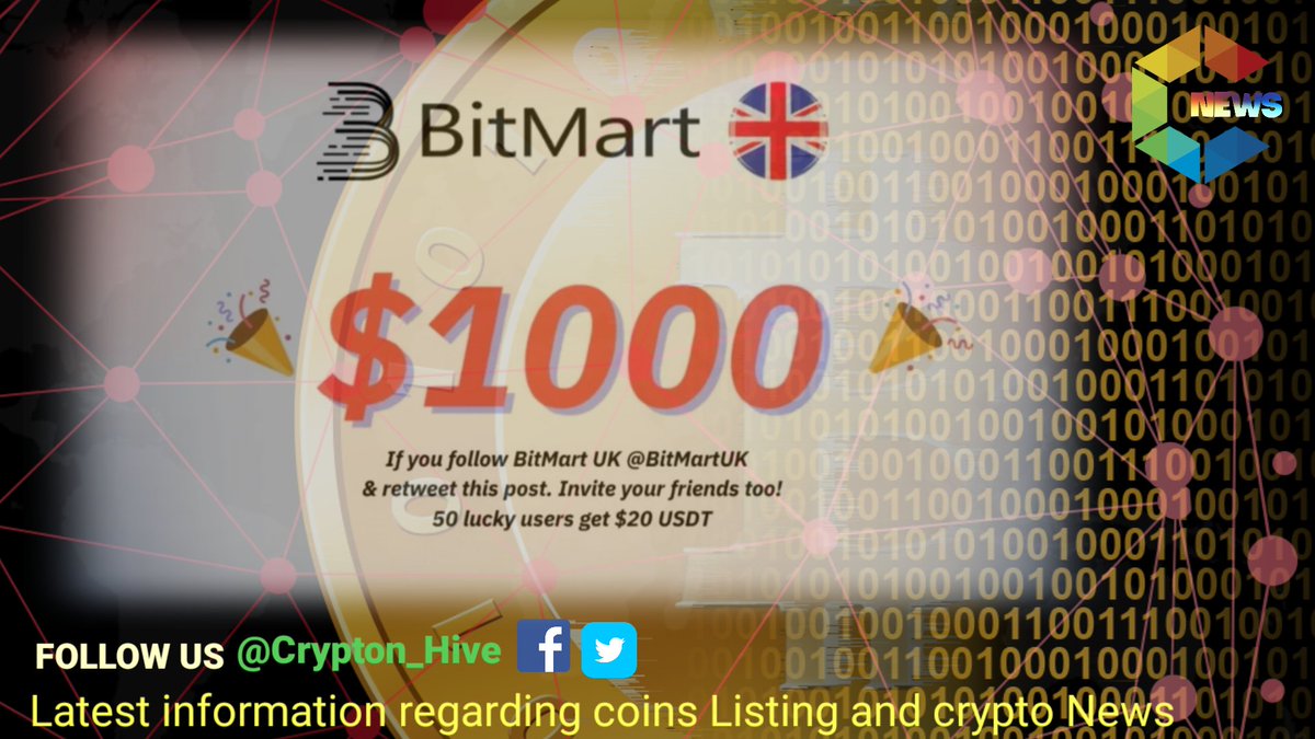 strange_explore's tweet photo. #BITMART GIVEAWAY 🎁
👉Follow @BitMartUK Twitter for a UK launch giveaway!
@BitMartExchange
🤑A total of $1000 💵 USDT Prize pool!
🔥Invite your friends too & use #BitMartUK !
🙌Go, now!
Come 1st to gain 👍
#BitMartUK #CryptoGiveaways #Crypto #NFT #nftcommunity #Giveaways https://t.co/Qr1Q0BfXVO