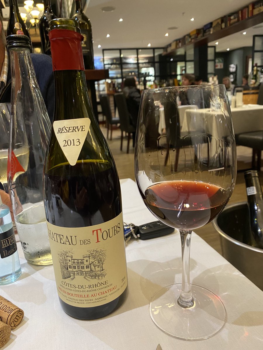 Special treat with chateaubriand in George. Glorious, thanks Louis Damian and Benoit Reynaud, sons of Emmanuel of Chateau Rayas fame.