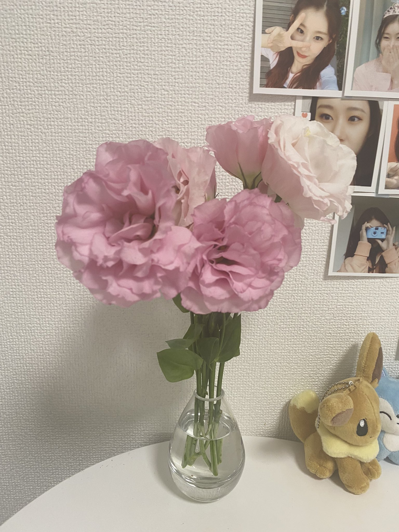 𝙧𝙞𝙣 生花を人にあげる以外の目的で買うこと今までになかったけど今回買ってみて部屋に飾ると凄く良い ずっと眺めちゃう トルコキキョウっていう花で花言葉はすがすがしい美しさ 優雅 優美らしくてチェリョンにぴったり Sunshinechaeryeongday 생일