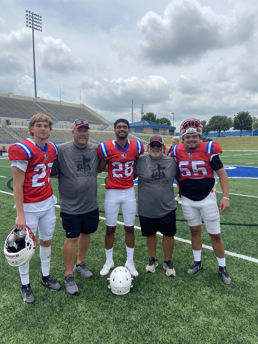 <a href="/BeltonTigerFB/">Belton Tiger Football</a> with the W for the red team <a href="/HeartofTexasFCA/">Heart of Texas FCA</a> Victory Bowl!