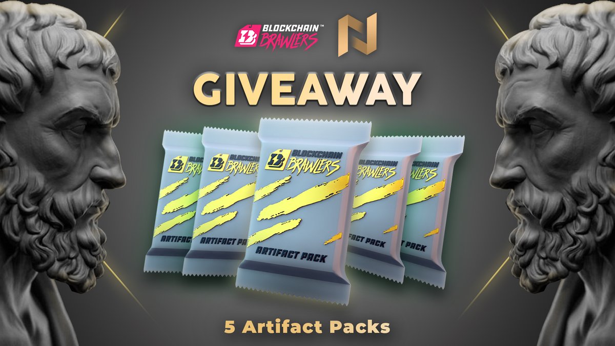 To support our community we're giving away 𝟱𝘅 𝗔𝗿𝘁𝗶𝗳𝗮𝗰𝘁 𝗣𝗮𝗰𝗸𝘀 with a total value of 𝟯𝟬𝟬$ / 𝟮𝟯𝟬𝟬 $WAXP!! 🤩🤩

Good luck!⚡️
━
🥊Follow <a href="/nfthorizon_io/">NFT Horizon</a> &amp; <a href="/bc_brawlers/">Brawlers™</a>
🥊Like &amp; RT
🥊Tag 2 Friends
━
🗓️Ends on June 7 at 15:00 UTC
#NFT #NFTGiveway