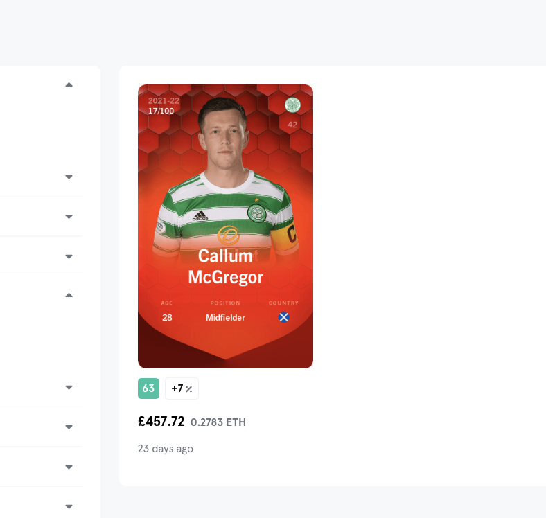 SimplyAlexSR's tweet photo. Great Idea!

 If Scotland qualify for the World Cup tomorrow, I’ll give away this Callum Mcgregor #Sorare card to somebody who:

- Retweets this Tweet
- Follows me 
- Overturns the Ukraine game result https://t.co/gwdwlnKpIA