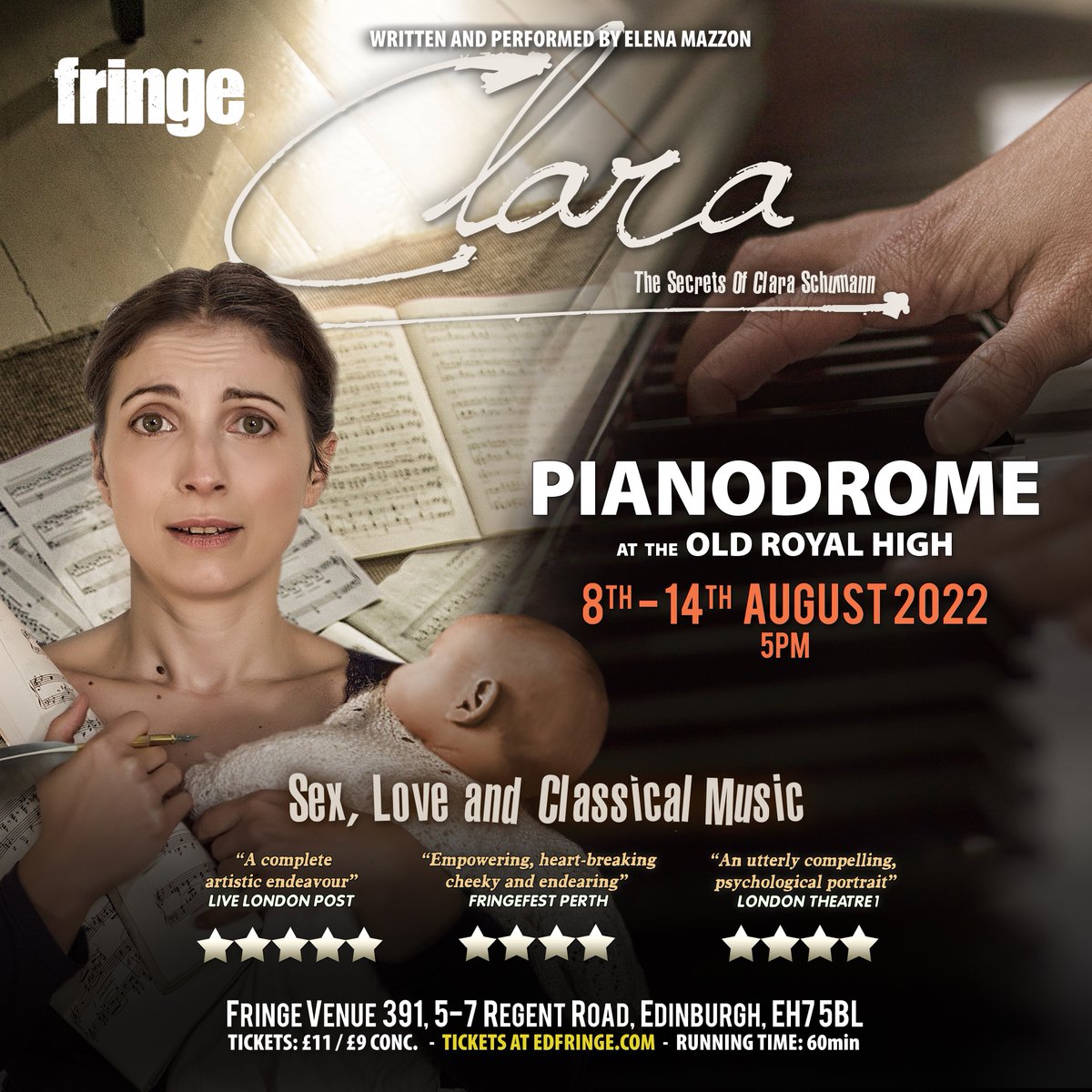 Warming up for <a href="/edfringe/">Edinburgh Festival Fringe</a> <a href="/PianodromeLive/">Pianodrome</a> #ClassicalMusic #soloshow #womenempowerment