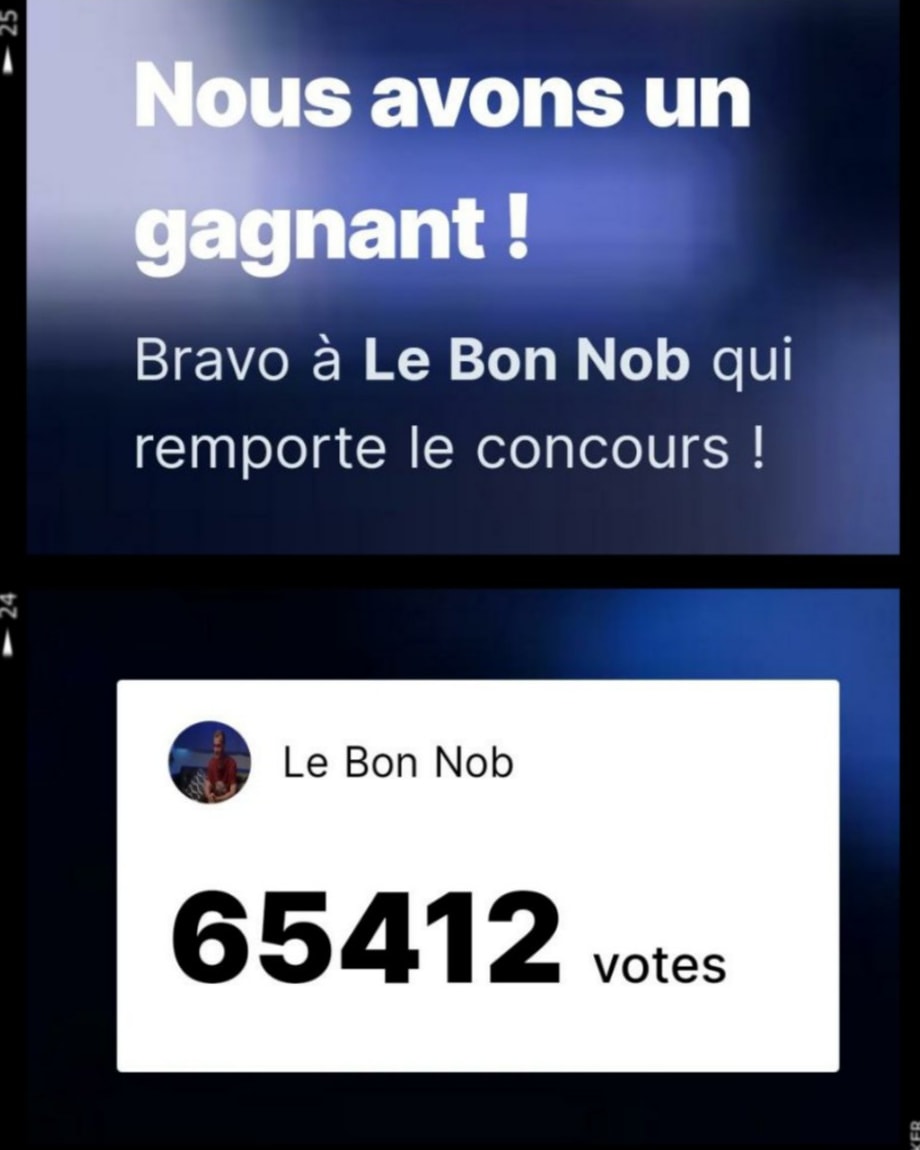 LeBonNob's tweet photo. Incroyable ! On l'a fait ! ☀️
Merci à tous pour vos votes.
Merci à @Inoxtag, @zkrmusik et DJ Bellek pour cette main tendue ! 🙌
On va vous faire un super clip pour vous rendre toute cette force que vous m'avez donné !
Bravo à Hakai, Ruby et à tous les autres participants ! ⚡⚡ https://t.co/QEUkT4V6hA