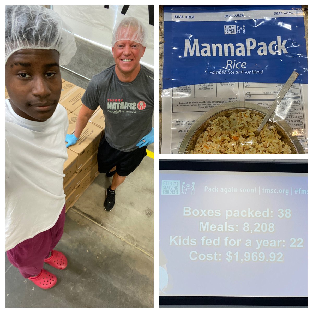 Richie Whitt (@richiewhitt) on Twitter photo Volunteered <a href="/fmsc_org/">Feed My Starving Children</a> this morning with Joyful Ja. Sent 8,000 meals to starving children in Kenya. Both remembered how fortunate we are. <a href="/BBBSGREATERDAL/">Big Brothers Big Sisters of Greater Dallas</a> Volunteered <a href="/fmsc_org/">Feed My Starving Children</a> this morning with Joyful Ja. Sent 8,000 meals to starving children in Kenya. Both remembered how fortunate we are. <a href="/BBBSGREATERDAL/">Big Brothers Big Sisters of Greater Dallas</a>