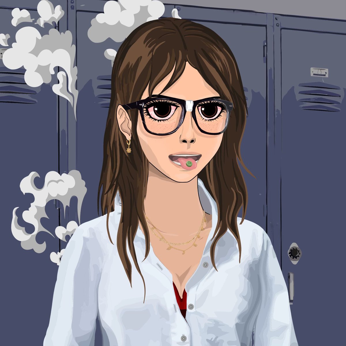 Highschool_nft's tweet photo. Meet Liz Khalifa,

Our project cofounder. Liz joined HighSchool after getting caught hotboxing the gym bathrooms at her old school. Once she left, she knew no school could understand her needs like we do. We are proud to have Liz enrolled at our HighSchool. https://t.co/eScMXTFQAR
