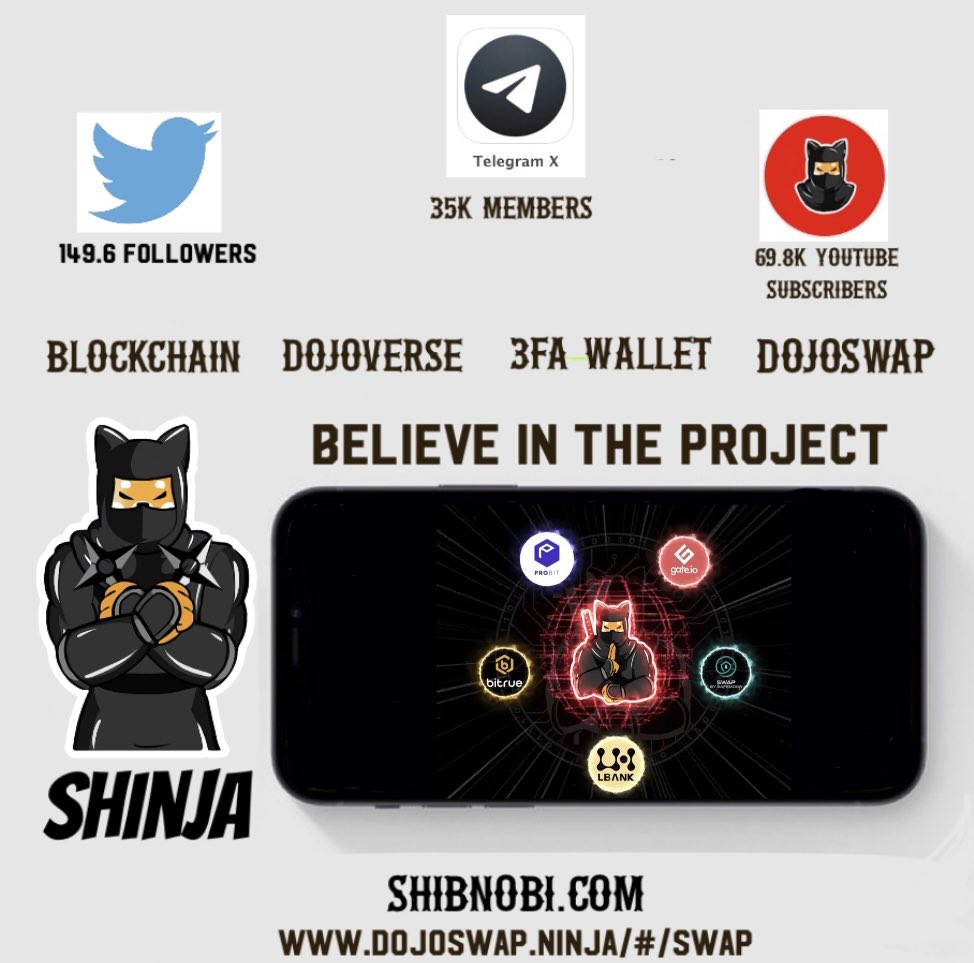 #Shibnobi Is Going To Rock The Crypto World. #SHIBNOBI_DOJOSWAP #Swap #SHIBNOBI_BRIDGE #DeFiChain #SHIBNOBI_WALLET #ShibnobiArmy #SHIBNOBI_GAMING #1000x #ninja #ShibnobiSoftware #HiddenGems #ToTheMoon #SHIBNOBI_BLOCKCHAIN