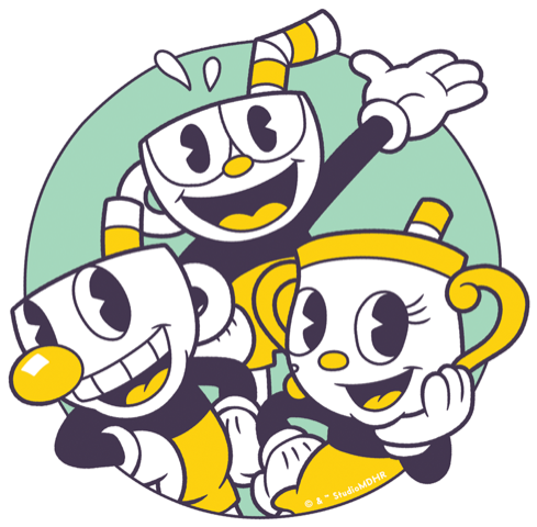 the cuphead show, video game, new 2022 character, colored,  clipart,svg,png,pdf files, vectorized