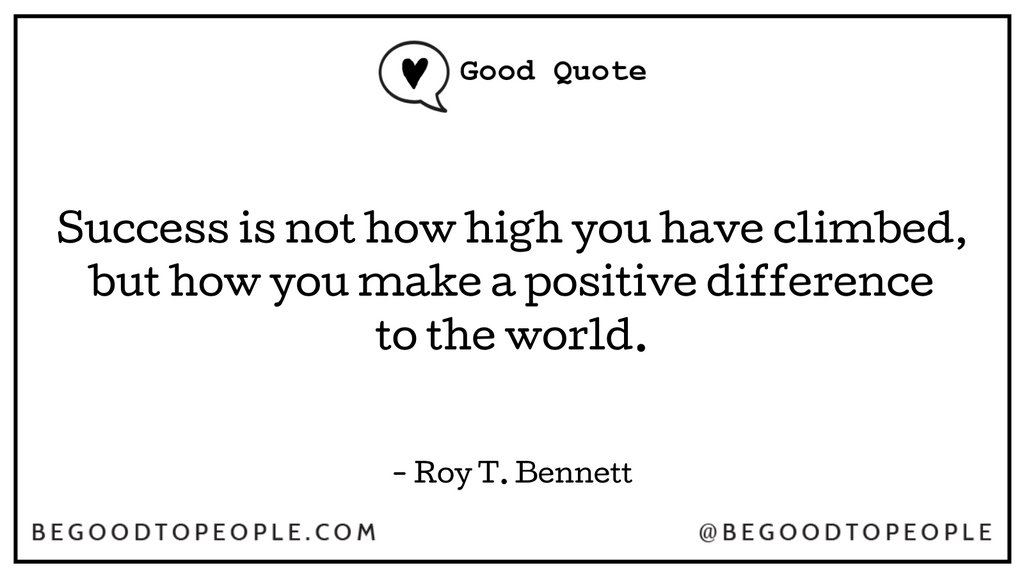 begoodtopeople's tweet image. Success is NOT defined by your financial worth or material things, it is defined by the legacy you leave behind...so make it a GOOD one. 🙏🙏🙏

#BeGoodtoPeople #SpreadtheGood