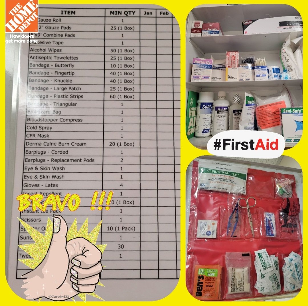 kristinbitsoi's tweet photo. BRAVO to our InFocus team member Raleigh for creating this awesome First Aid ✅️List! We love organization!!! 🤩👏 @GPsharkz @D66Celest @StefanieZapata1 @chris62184238 @sutherlandrewj @FSaldana13 #SafetyFirst #InFocusInStock123 #InFocusTeam https://t.co/3o8EoSeoWq
