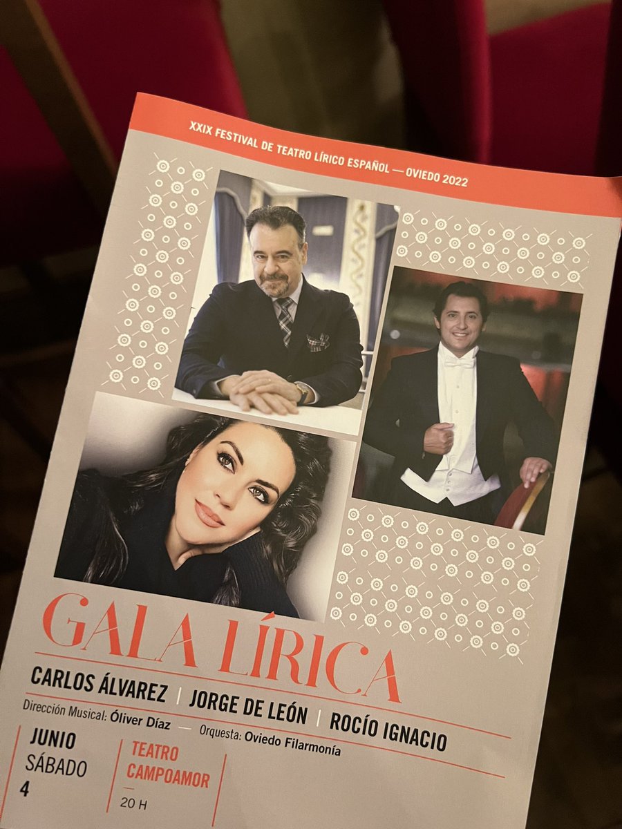 DavidAlvarez_'s tweet photo. El Festival de #ZarzuelaOVD2022 #Oviedo nos trae una gala lírica de esas que  hacen afición: Rocío Ignacio @rocioignacio79, Carlos Álvarez, Jorge de León @jorgele66 y nuestra @OFIL_Orquesta con el maestro Óliver Díaz @OliverDiazS #OviedoQuiereZarzuela #CapitalidadMusical https://t.co/OWFJ94EiH0