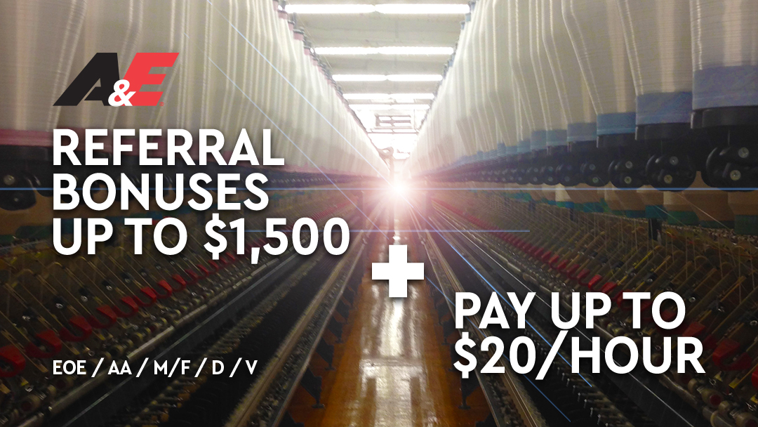 AmericanEfird's tweet photo. Discover your new career in textiles today! Get hired in as little as 3 days. Go to https://t.co/KDJtHV1kCR and use the code 1110 on your application.

#AmericanTextiles #ElevateTextiles https://t.co/WoNjz4FSFz