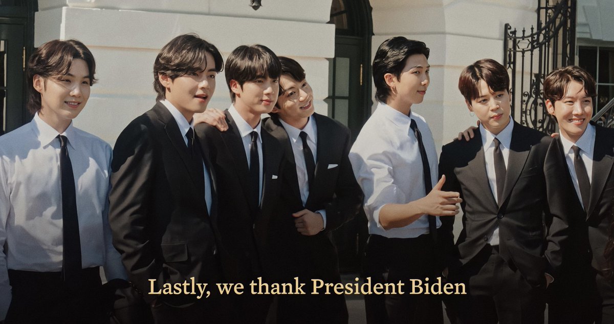 Absolutely in love with them🖤

#BTS #ARMYsPrideBTS #BTSatTheWhiteHouse @BTS_twt