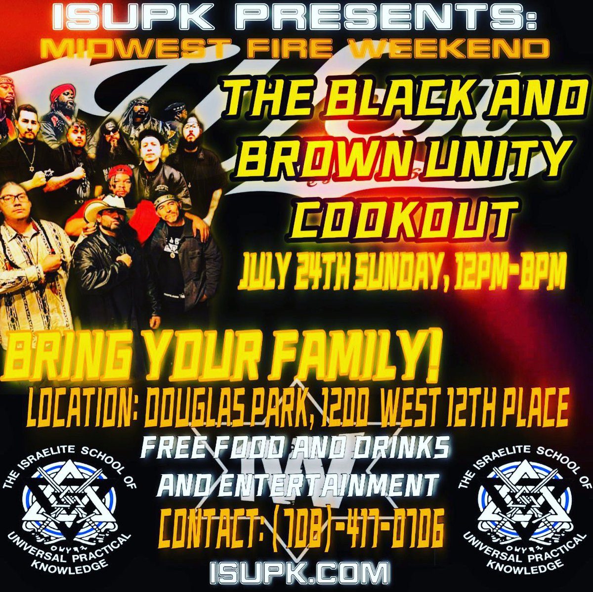 ISUPKCHICAGO's tweet photo. Be there! Free food,Brotherhood,Sisterhood. HOLY GROUND! ALL BLACKS HISPANICS AND NATIVE AMERICANS INDIANS ARE WELCOME #MidwestFireWeekend #IsupkChicago https://t.co/Mkquq2O6Q6