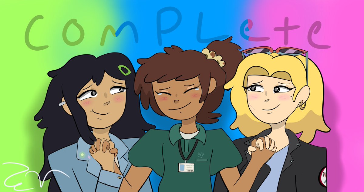 bueebrr's tweet photo. here is a bigger version of the adult calamity trio 🥹💓

#amphibia #amphibiafanart https://t.co/gKULgHCVPf
