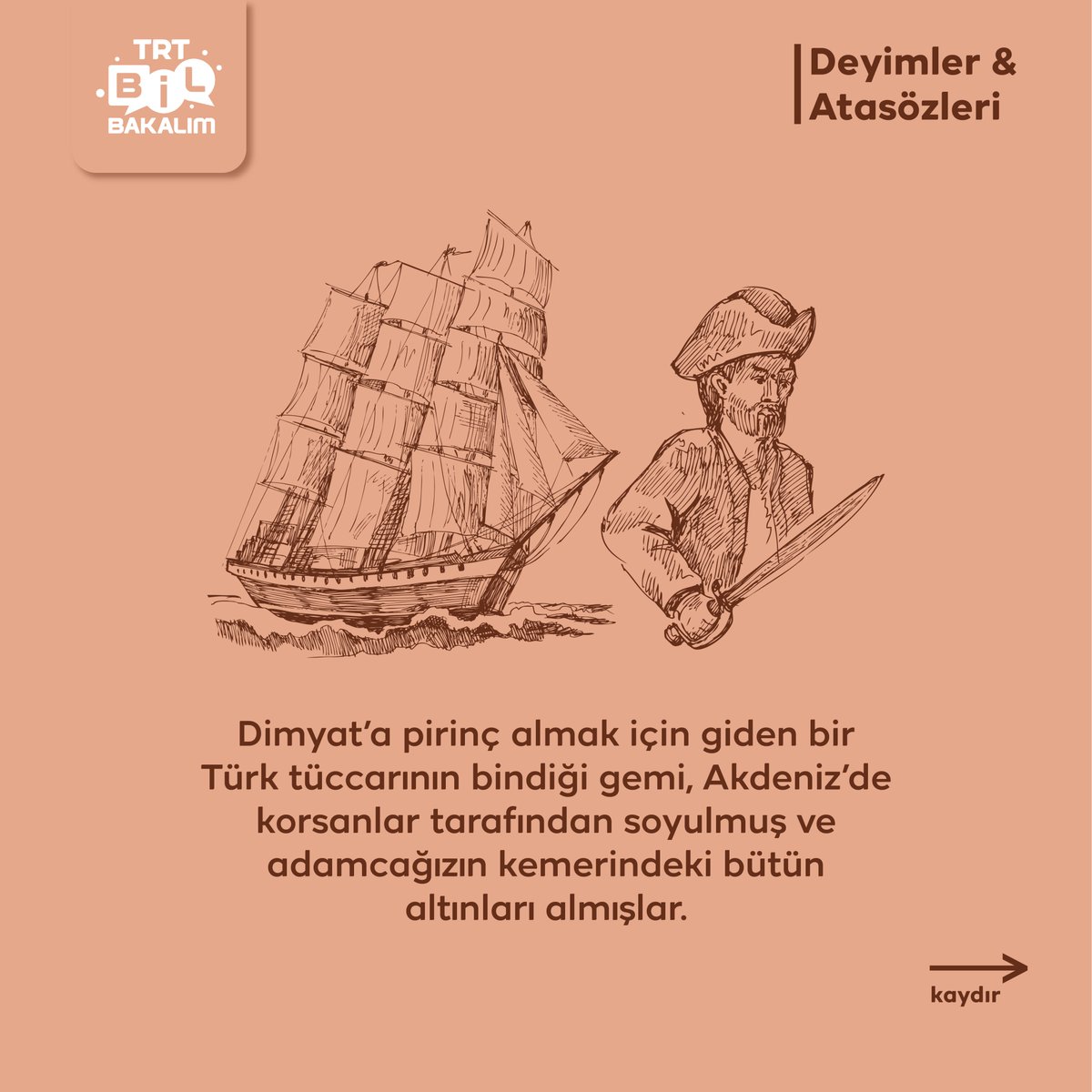 trtbilbakalim's tweet photo. Atasözleri ve Deyimler köşesinin bu haftaki konuğu: “Dimyat'a pirince giderken evdeki bulgurdan olmak" 🍚
Haftaya hangi atasözünün hikayesini görmek istiyorsan yorumlara yaz ve en çok beğenilen yorumun sahibi olmak için arkadaşlarına duyur! 💬
#cumartesi #pirinç #bulgur #dimyat https://t.co/tY5eAUKOhp