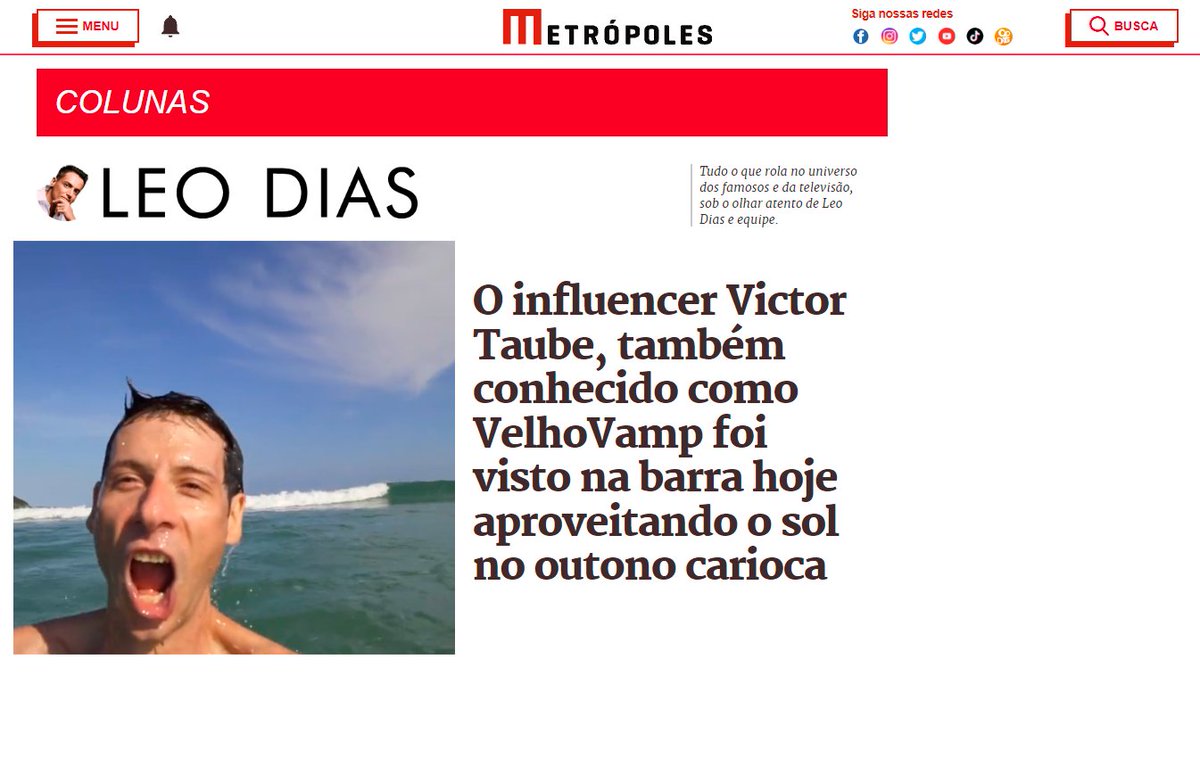 TeamPlay's tweet photo. FLAGRAAAAAAAAA!

O @VelhoVamp1 foi visto na Barra hoje, aproveitando o sol no outono carioca! 

@Gaules @ale_apoka @mch_AGG @andrekenzo11 https://t.co/Oi7TyXK5cI