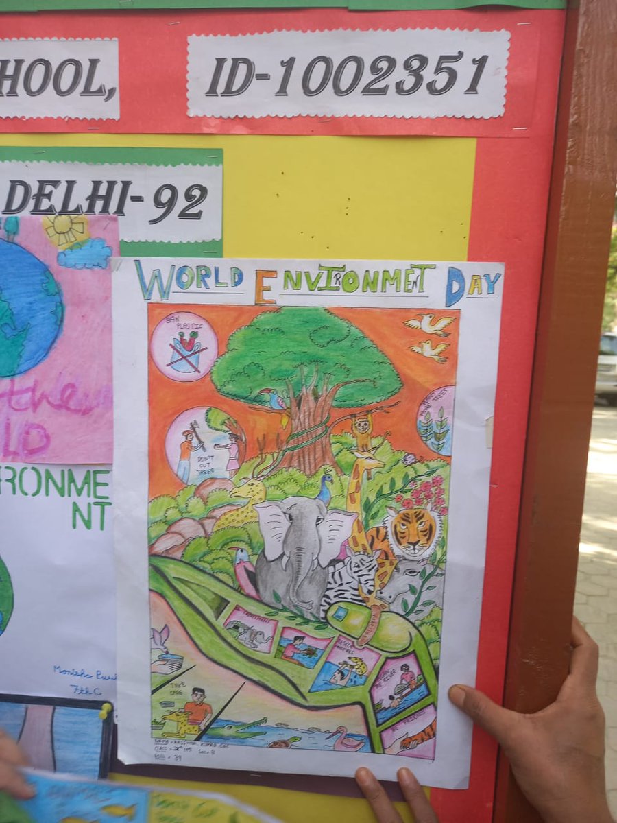 gcssspv's tweet photo. World Environment Day celebration and  Craft activity with bottle caps at Govt. Co-Ed Sr. Sec. School (1002351) Preet Vihar Delhi-92 @gcssspv @Dir_Education https://t.co/u5DBvX5FFI