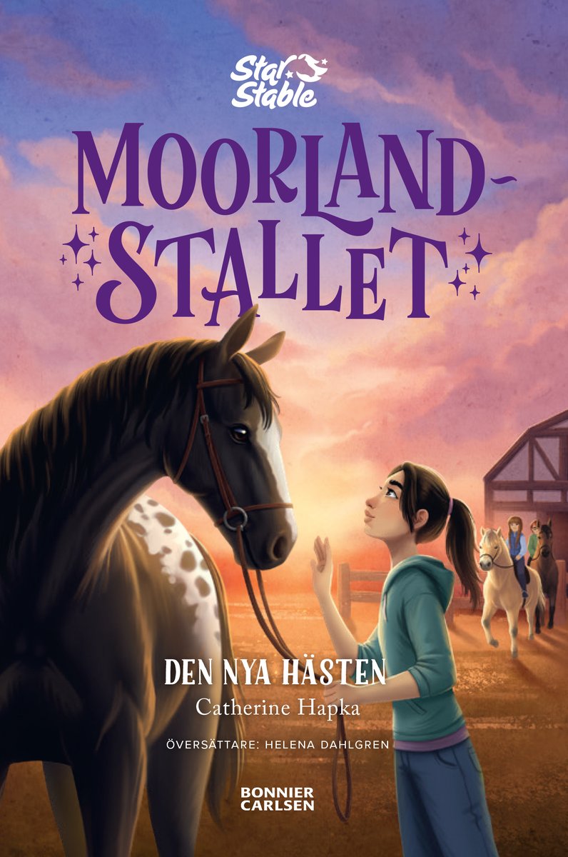 IP work can be so much fun! Case in point: the MOORLAND STABLES series, set in the fun (and horse!) filled world of the @StarStable online game. Here's the cover for book one, to be published in Swedish soon! 🐎 Translated by Helena Dahlgren Cover art by the amazing @VivienneTo