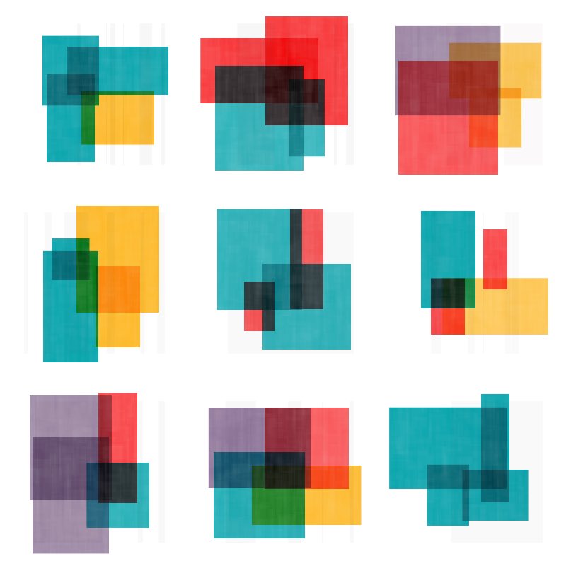 pauldrzal's tweet photo. Thanks everyone for your appreciation!  Here is 9 iterations of #swatches #p5js #creativecoding Will get this on #fxhash soon! https://t.co/z86lMlXNDc