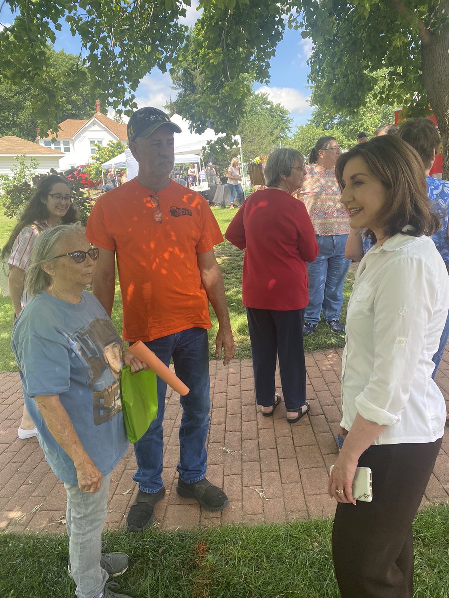 joy4ok's tweet photo. Our #HometownTour has stopped in Ponca City today for the Herb Festival! We’re talking with folks and listening to their concerns — teacher shortage, education funding and keeping kids safe at school seem to be top of mind. As governor, I’ll work to find solutions. #joyforok https://t.co/Y3TIzEQXJr