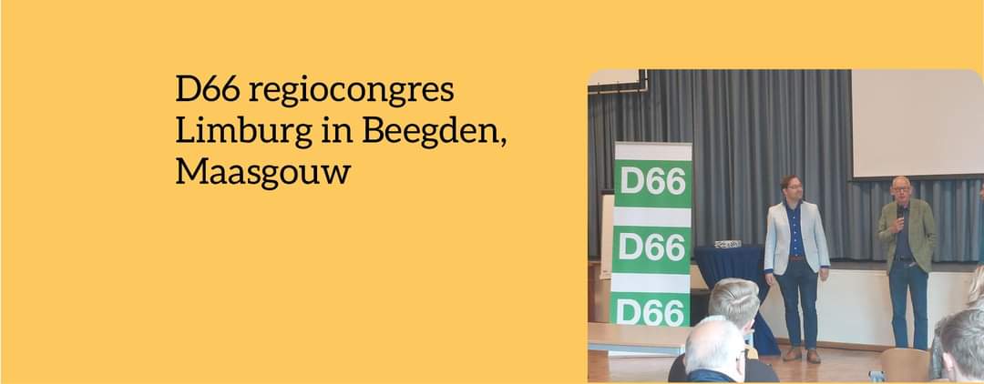 D66 Roermond zoekt nadrukkelijk de samenwerking met andere afdelingen. We waren dan ook goed vertegenwoordigd tijdens het regiocongres van D66 Limburg in Beegden, gemeente Maasgouw. Het was goed om zoveel enthousiaste D66-ers weer te spreken.