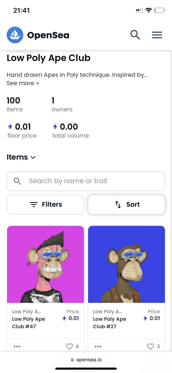 LowPolyApes's tweet photo. #NFTGiveavay 
To get one of the 5 Low Poly Ape Clubs you need to complete several tasks 
❤️Like this post and the NFT you want to get
❤️Follow my profile and retweet this post 
❤️Tag friends
Winners will be drawn in 24 hours 
Good luck♥️♥️♥️
#NFTCommumity #NFTProject #NFTshill https://t.co/TsZMhVhZwk