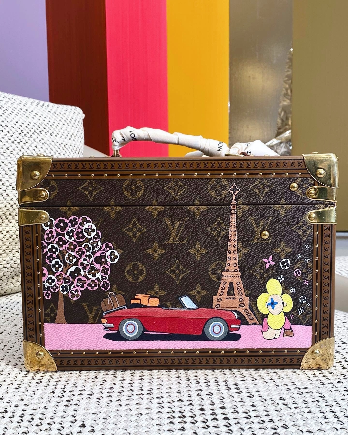 hand painted louis vuitton trunk painting