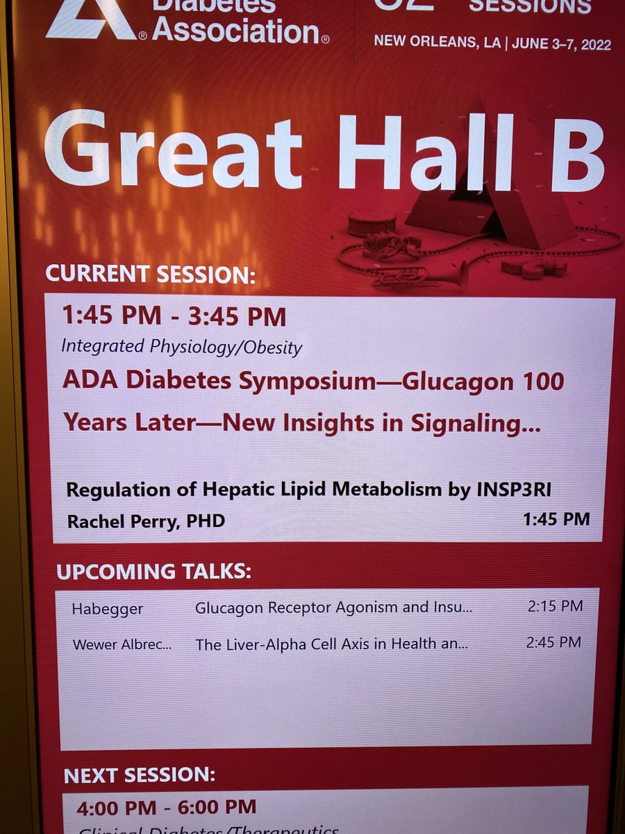 JCampbellLab's tweet image. #ada2020 Starting in 30 mins. Come see what’s new with #glucagon. @nicwin98 @RachelPerryLab1 #kirk_habegger.