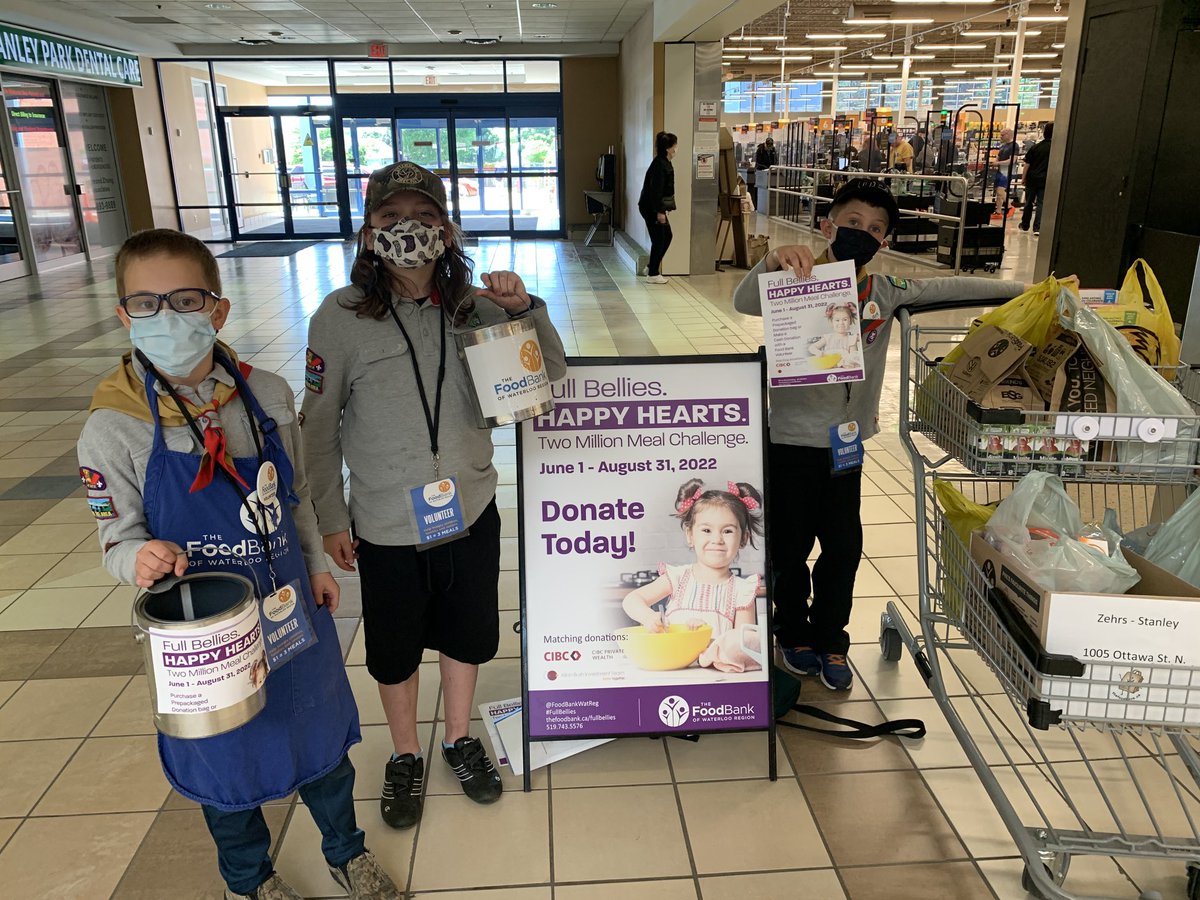 jenkruithof's tweet photo. The customers at Zehrs Stanley Park are so generous! Our cubs ⁦⁦⁦@24thKitchener⁩ are having a great time collecting donations for the food bank. https://t.co/o2o2T8Cg3G