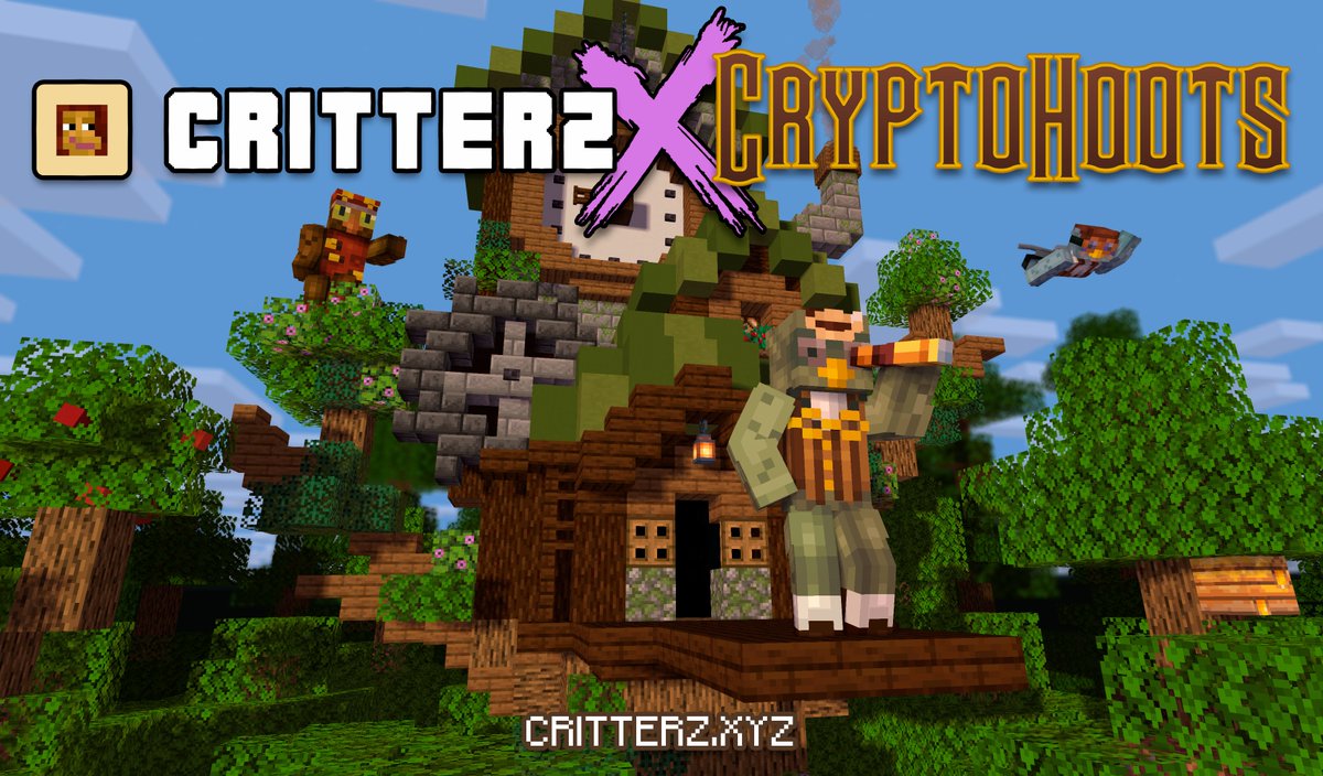 Hoots! 🦉You have been waiting for this announcement and today is the day:
🚨🚨🚨SATURDAY, JUNE 11🚨🚨🚨
CryptoHoots are entering the @critterzverse!

#minecraft #Metaverse #NFTGaming
<a href="/EtherOrcs/">EtherOrcs ⚔️</a> <a href="/AnonymiceNFT/">Anonymice (🐭,🐭)</a>