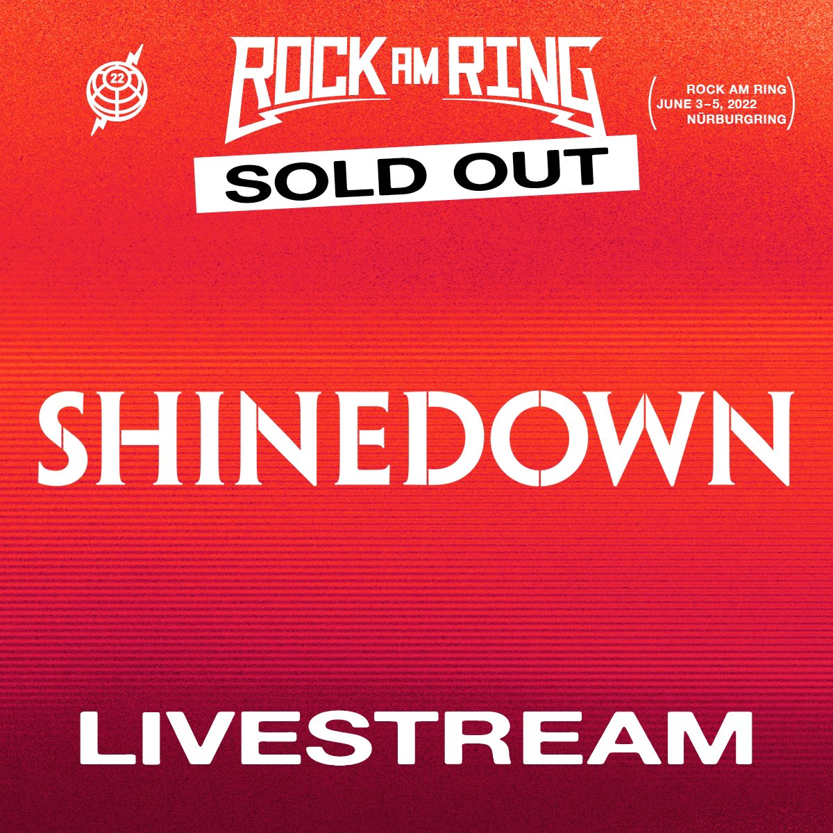Shinedown's tweet image. THIS SUNDAY @rockamring our set will be LIVE-STREAMED at 4:55 – 5:50 PM (Germany) 🇩🇪 tvnow.de/live-tv/events