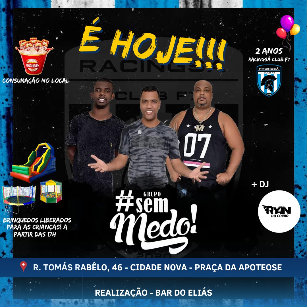 RacingSaClubF7's tweet photo. VUMBORAAAA!!! É HOJE 🔵⚪🚀🤩🤩🥳

NÃO TEM TEMPO CERTO, LOCAL TOTALMENTE COBERTO COM LONA! https://t.co/n1ZxcDzJhO