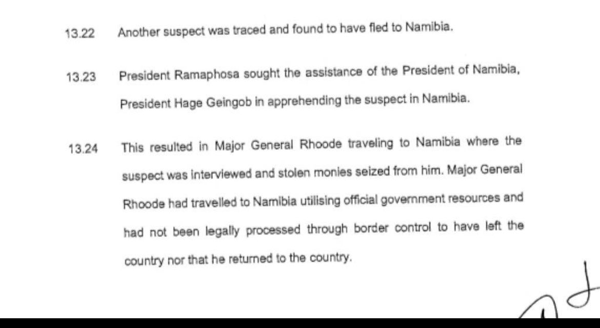 Shipululo's tweet photo. Dear Namibians 
This is an Extract from the Affidavit of Arther Fraser, former Head of Intelligence. It’s Means President Hage Geingob participated &amp;  abetted foreigners in Kidnapping &amp; torturing of Namibians. I expect the President to clarify this matter! Totally Shocking 😳😳 https://t.co/fbSc05afMy
