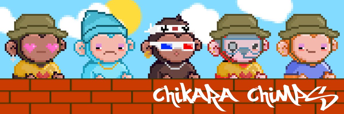 NeoVash96's tweet photo. Man, I've been apart of @ChikaraChimps for awhile now and @T0XiK69 just hooked me up w this Twitter banner for my squad. Can't appreciate this community enough. #Solana #NFTCommunity #NFTs #SolanaNFT https://t.co/1LcOQD4LW1