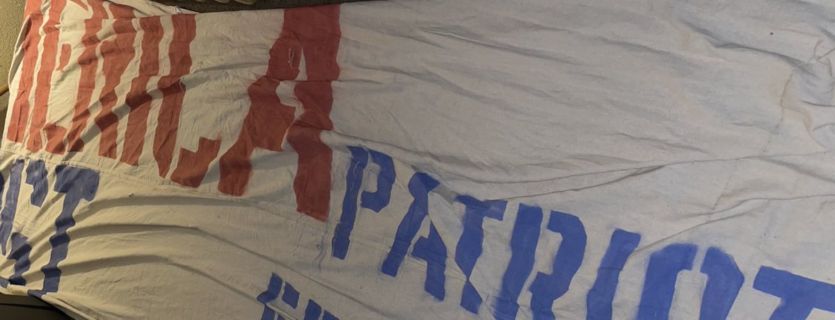 burnthisbanner's tweet photo. I have come into possession of a six by sixteen Patri0t Fr0nt banner. They are a racist neo-n@zi organization and eff them.  

I’m will burn it if you donate to this fundraiser: $antiPFfundraiser
(Cashapp) https://t.co/UWDlqay7SS