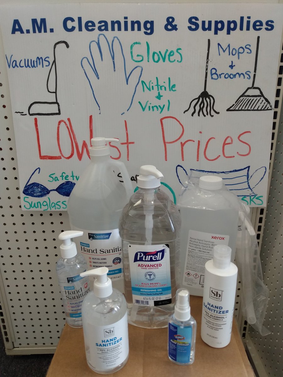 SupplyCleanAM's tweet photo. Visit us for the lowest prices on Hand Sanitizers!

A.M. Cleaning &amp; Supplies
4659 Washtenaw Ave.
Ann Arbor. 734-544-1052
https://t.co/MuxTWJbIFt 

We have the lowest prices!
#shopping #BreakingNews #lowestprices #annarbor #ypsilanti #amcleaning https://t.co/tH0CtXd2id