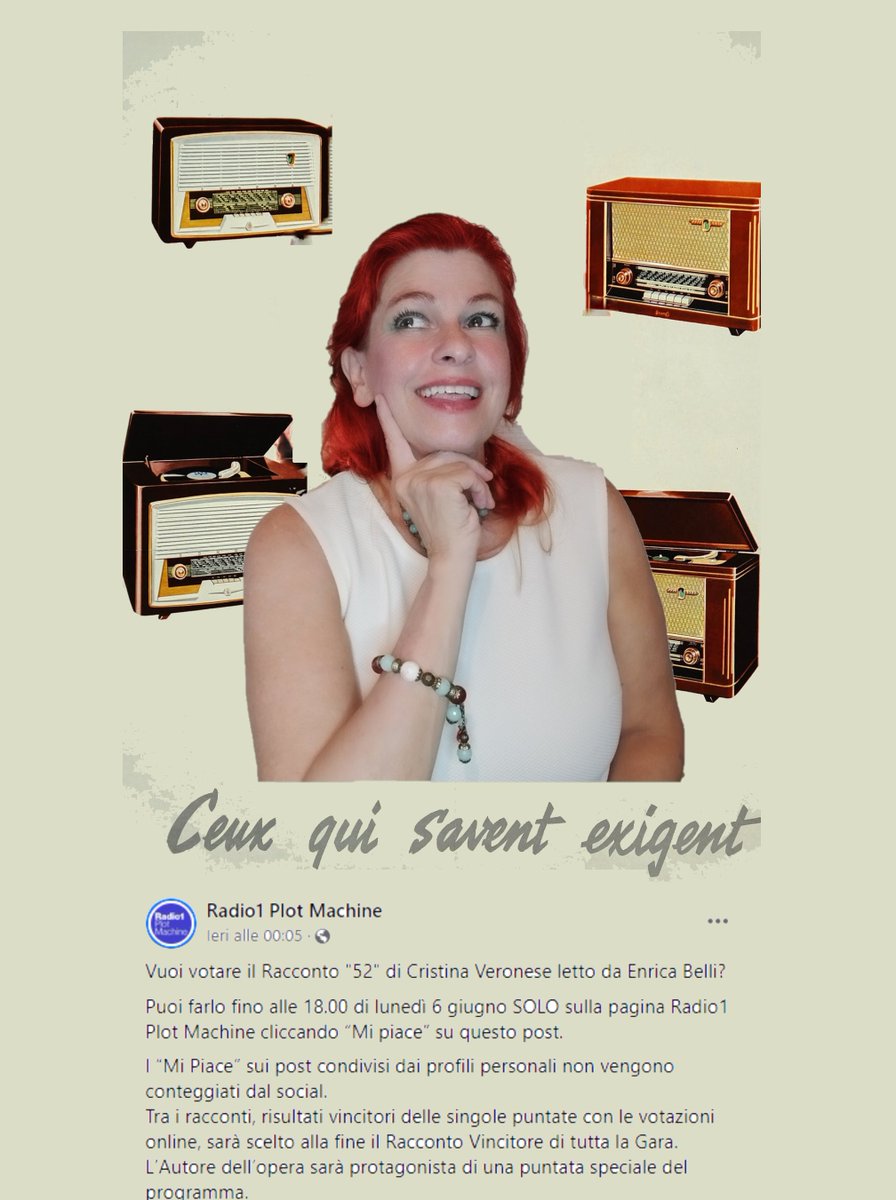 VeroneseCris's tweet photo. #Racconti in #Radio #Radio1PlotMachine #RadioRai1 https://t.co/WIgZwWSXuJ