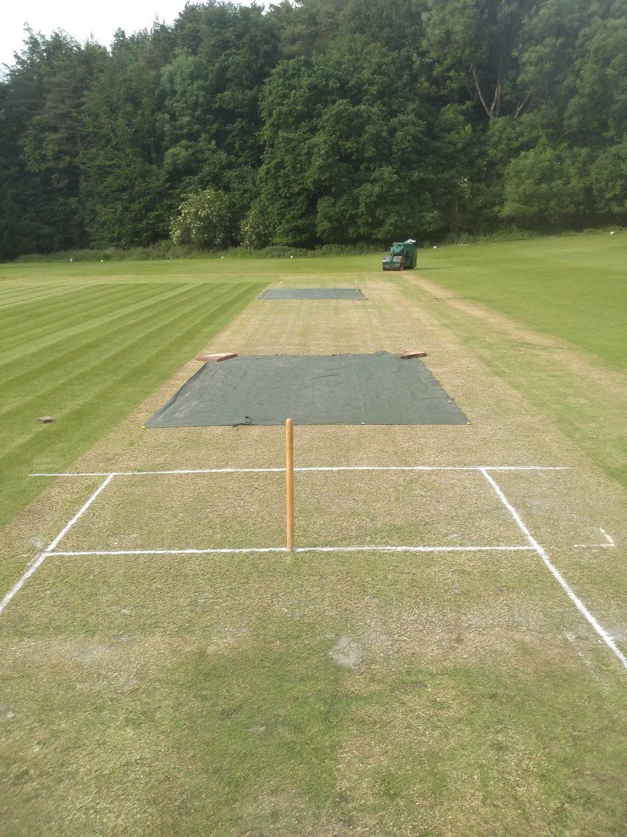 All marked up, lengths protected and ready to go for our big day tomorrow with @ChartCricket . Fingers crossed for the weather.
