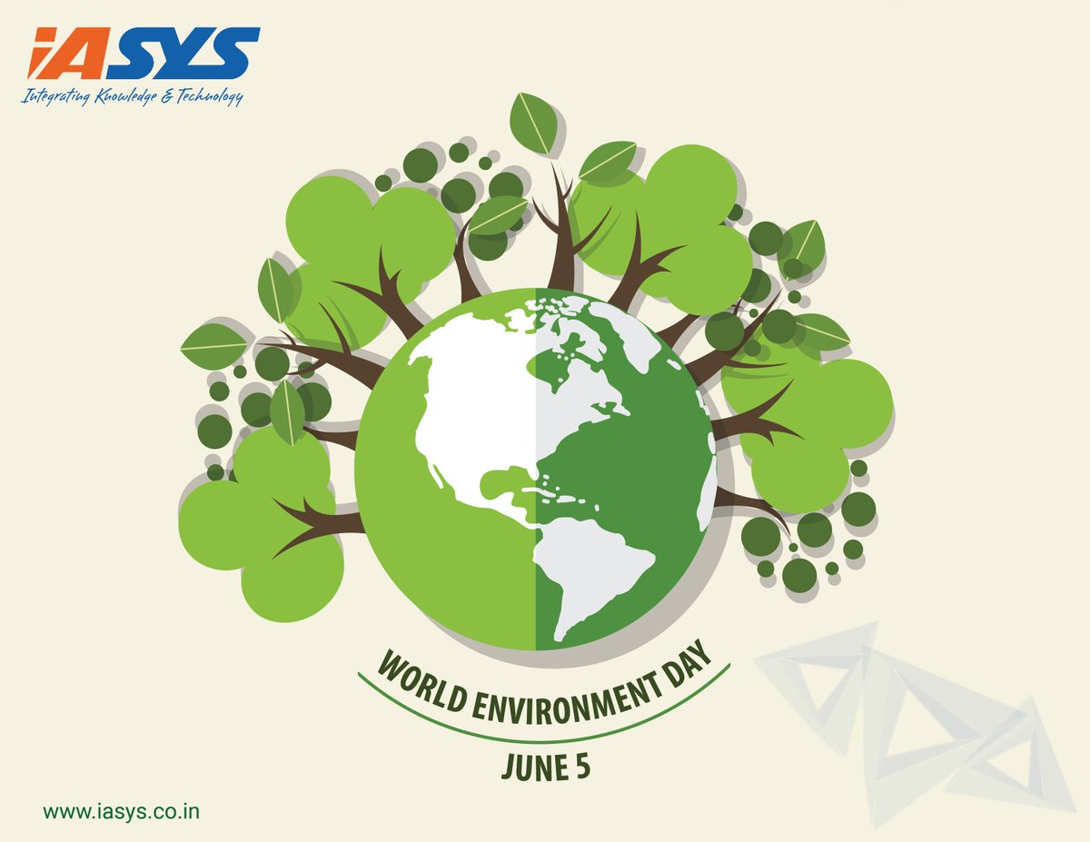 iasys_tech's tweet photo. Earth is like our home and we must make efforts to keep it clean and green…. On the occasion of World Environment Day, let us promise to make it a better place to live!!!

#iASYS #Environmentday  #Green #worldenvironmentday #environment #climatechange https://t.co/8KfrrH4L5m