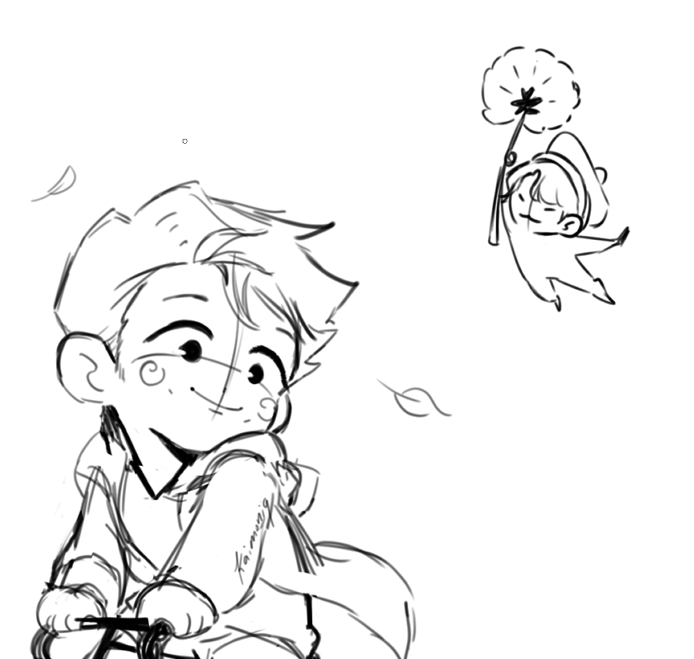 This is the silliest thing I've ever drawn. 🥹🫣 I'm thinking of making it a freebie print maybe?? Also you can tell how much I'm struggling just by the messy linework. I can't even show you guys the bike yet oof😭 