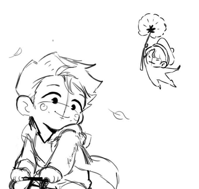 This is the silliest thing I've ever drawn. 🥹🫣 I'm thinking of making it a freebie print maybe?? Also you can tell how much I'm struggling just by the messy linework. I can't even show you guys the bike yet oof😭 