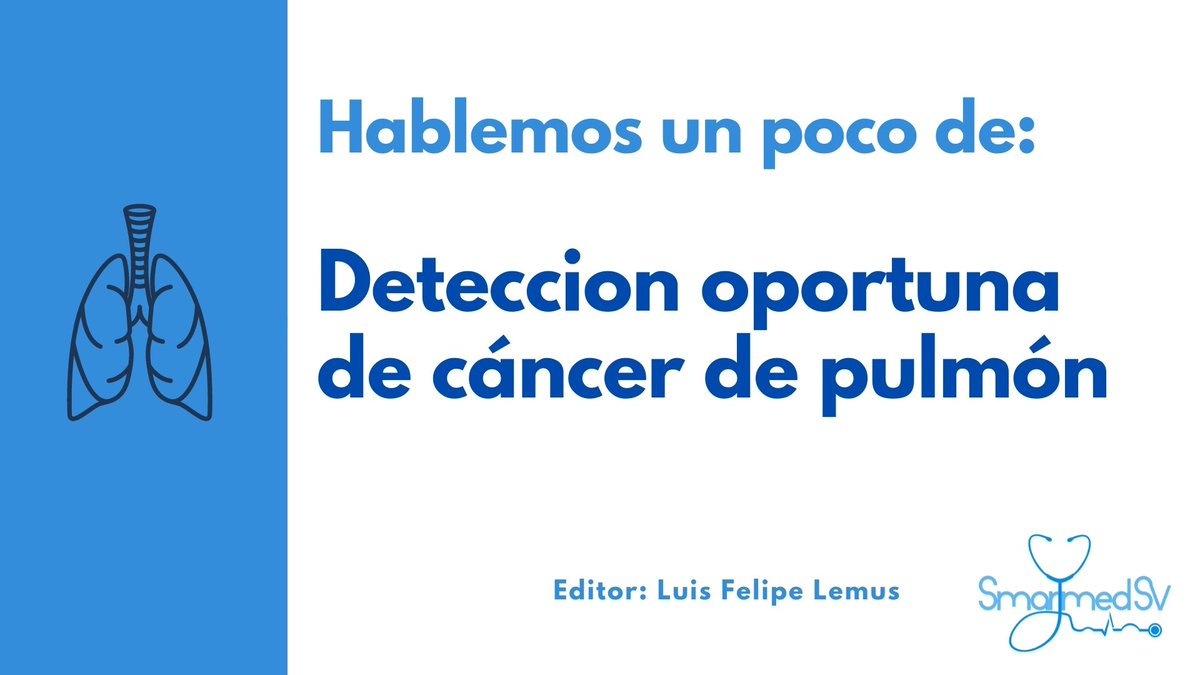 SmartMed_sv's tweet photo. 🫁Deteccion Oportina de Cáncer de Pulmón
Editor: Luis Felipe Lemus
#SmartMedSV #SmartTalkSV https://t.co/frda2OE7J1