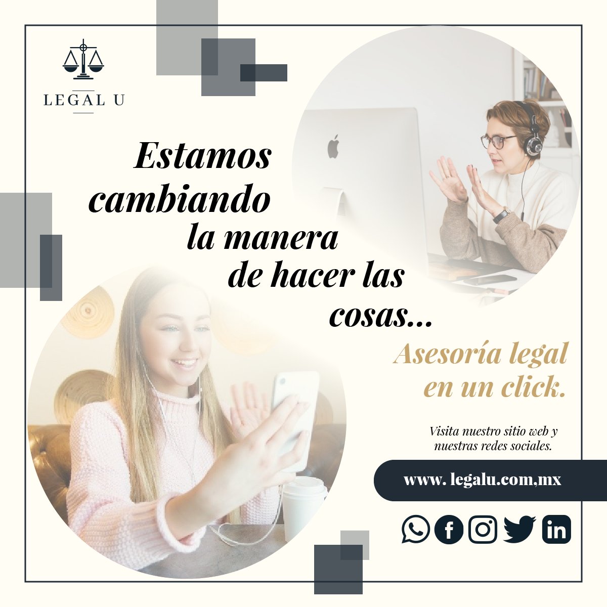 LegalU_'s tweet photo. Legal U ofrece un servicio de asesoría legal, financiera y de gestión, con asesores expertos que estarán a tu disposición para resolver dudas. 👩‍⚖️

✅ Somos el primer paso hacia la solución de tu problema. 

Hagamos cosas diferentes, más fácil, más rápido, más económico. 🤩 https://t.co/RtyIvISRBl
