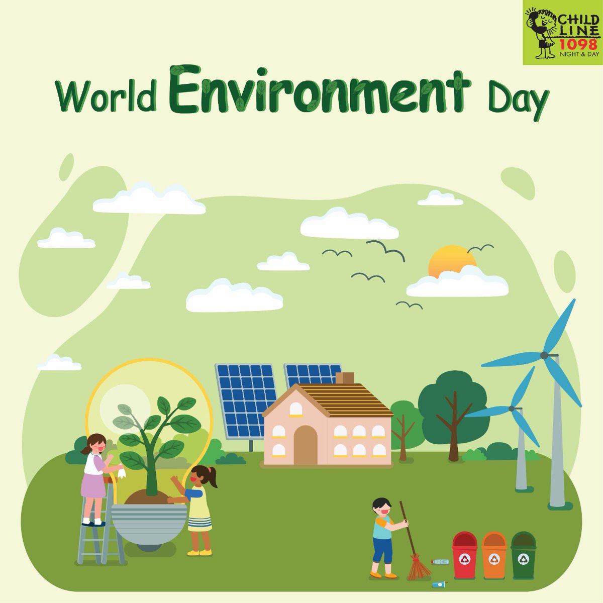 Let's nurture the nature so that we can have a better future #Childline1098 #WorldEnvironmentDay #Environment #EnvironmentDay #WorldEnvironmentDay2022 #EnvironmentFriendly #SaveEnvironment #ClimateChange #Sustainable #Earth #EcoFriendly