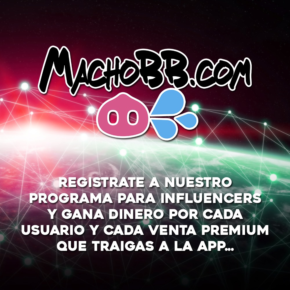 Ya te registraste al programa de influencers de <a href="/machobbcom/">MachoBB.com</a> la app para barebackers #1 del mundo busca influencers o sex twitteros con más de 3000 followers en redes, podrás ganar dinero por referidos, que esperas para inscribirte contacta con latam@omolink.com