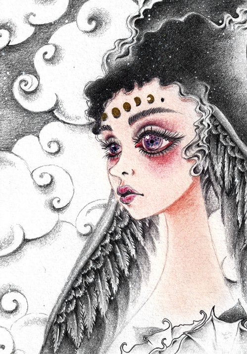 @flyingpangolins @Manu_Stegui13 <a href="/KnownOrigin_io/">KnownOrigin.io</a> <a href="/seeking_sonja/">placeholder for old account name</a> GM🖤🤍
This is my pencil drawing for Cloudy Luna🌙☁️