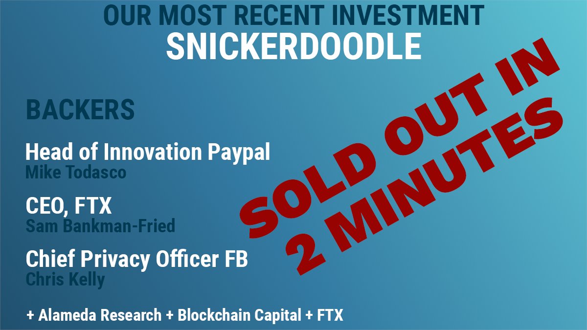 You want to get into strategic rounds of 1000X opportunities alongside the heavy hitters?

Pass our shark test:
vvv.fund/sharktest

Perfect score = WL spot + shark role

First 10 winners = $100 pre-paid allocation in Snickerdoodle each

Tag someone who can pass = WL spot 4 u